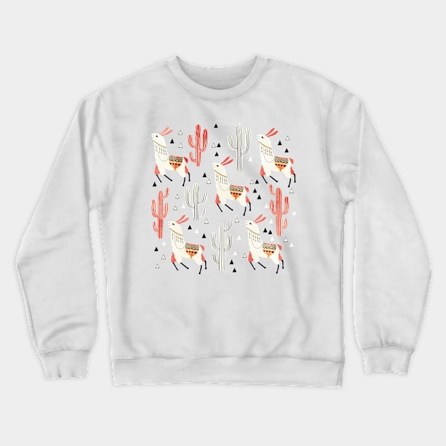 Llama Crewneck Sweatshirt by Lidiebug